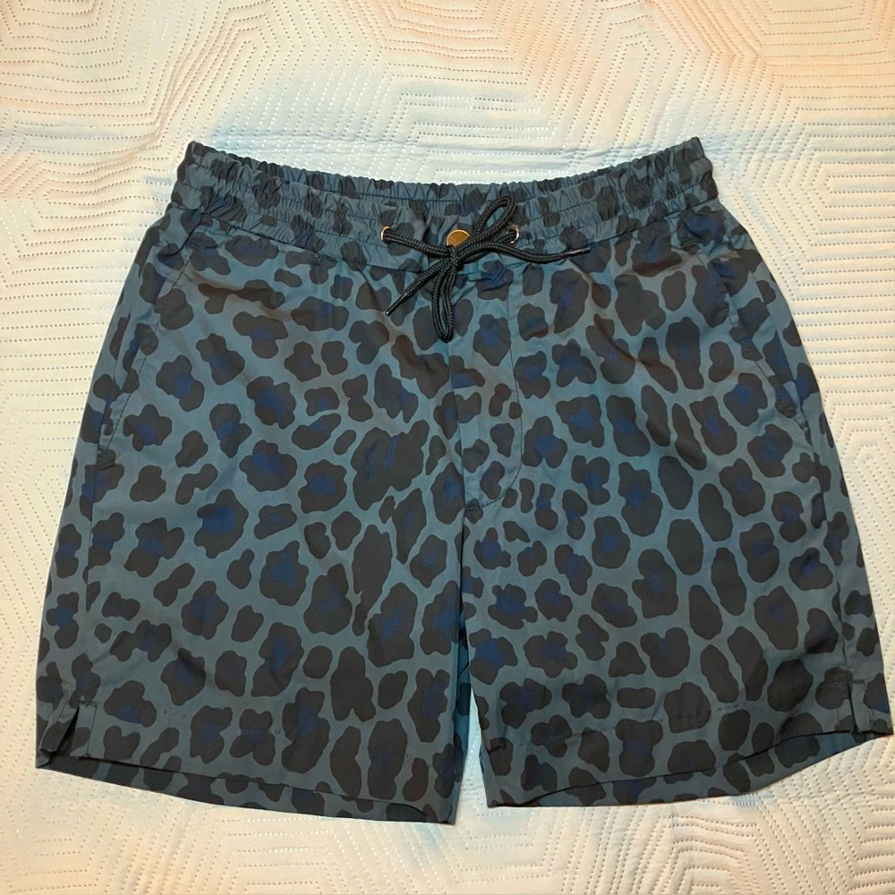 MARC by MARC JACOBS Men’s London Leopard Swim Trunks Drawstring Waist Size SMALL